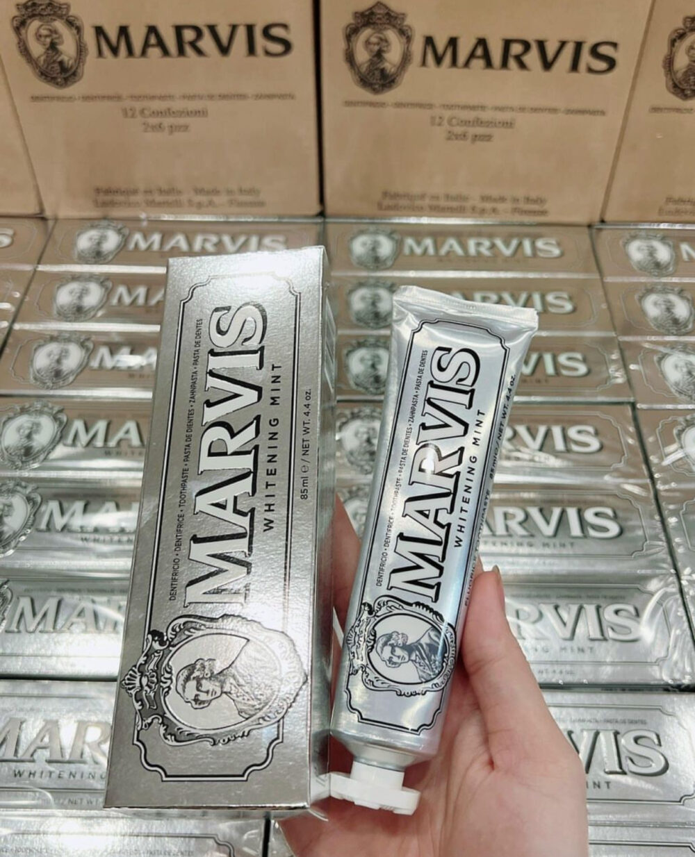 MARVIS PASTA DENTAL EN DOS VERSIONES AMBAS BLANQUEADORAS /  MARVIS whitening  / MARVIS  smokers whitening / ORIGINAL ITALIANA / VEGANA - Imagen 4